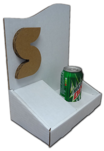 Blank Corrugated Cardboard Counter Display with Header